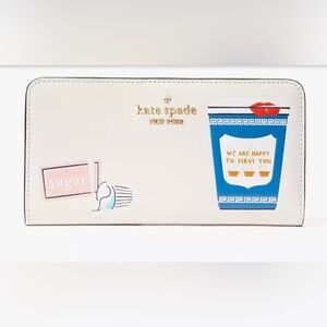 🍩☕️♠️ NWT Coffee Break Large Slim Bifold Wallet
